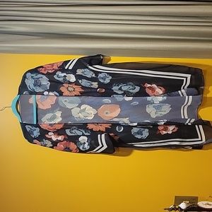 Floral beach cover-up ,  one size fits all , perfect for bathing suit cover up